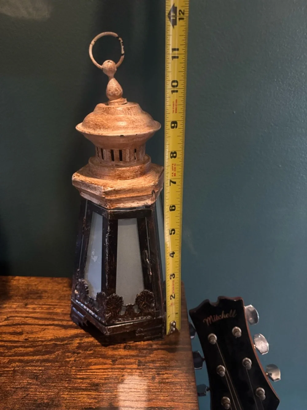 Rustic Brown and Tan Decorative Tea Light Lantern - Home Accents